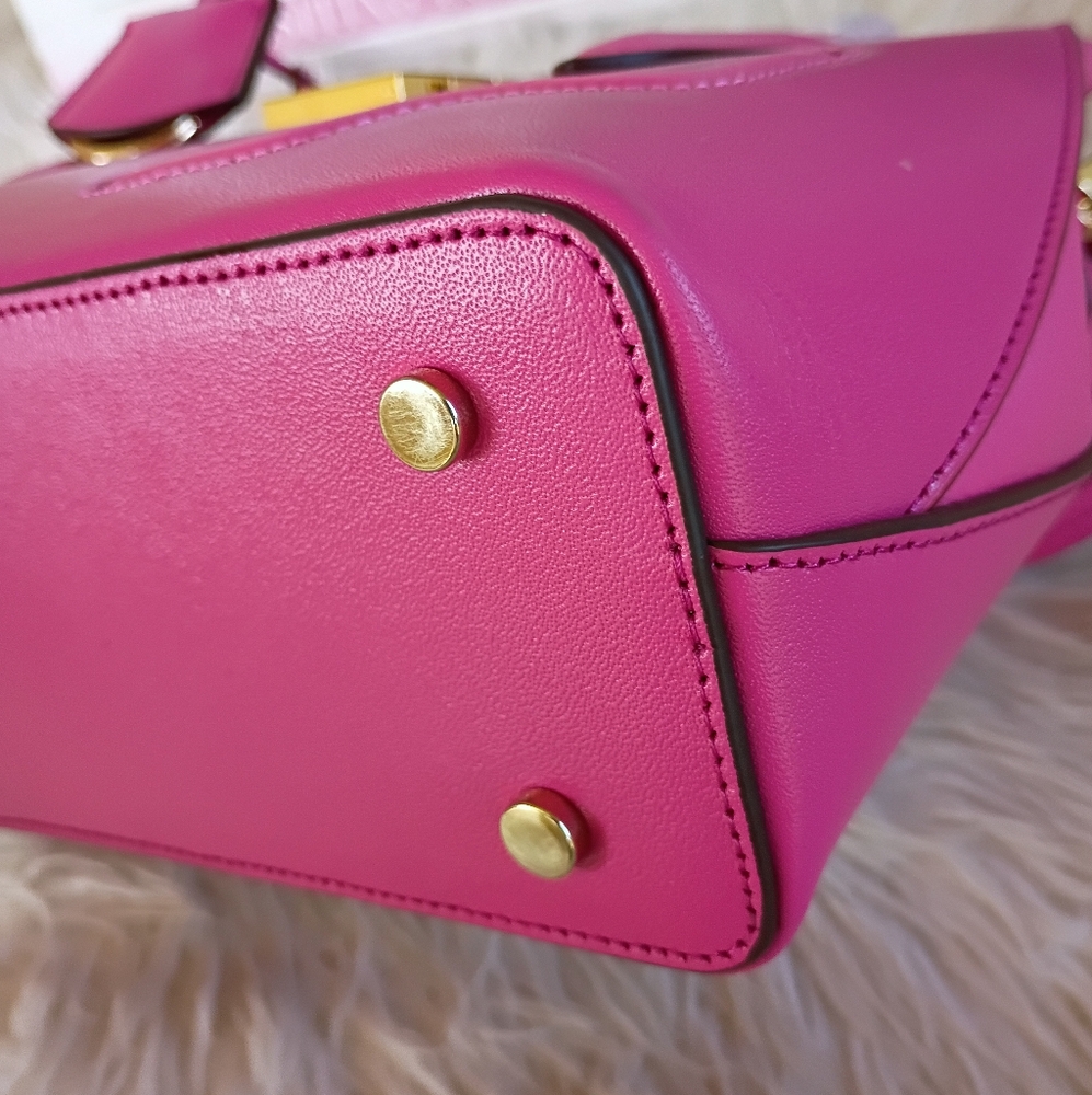 Radley London Hot Pink/Coulis Leather Liverpool Street Small Multiway Satchel - Picture 9 of 16